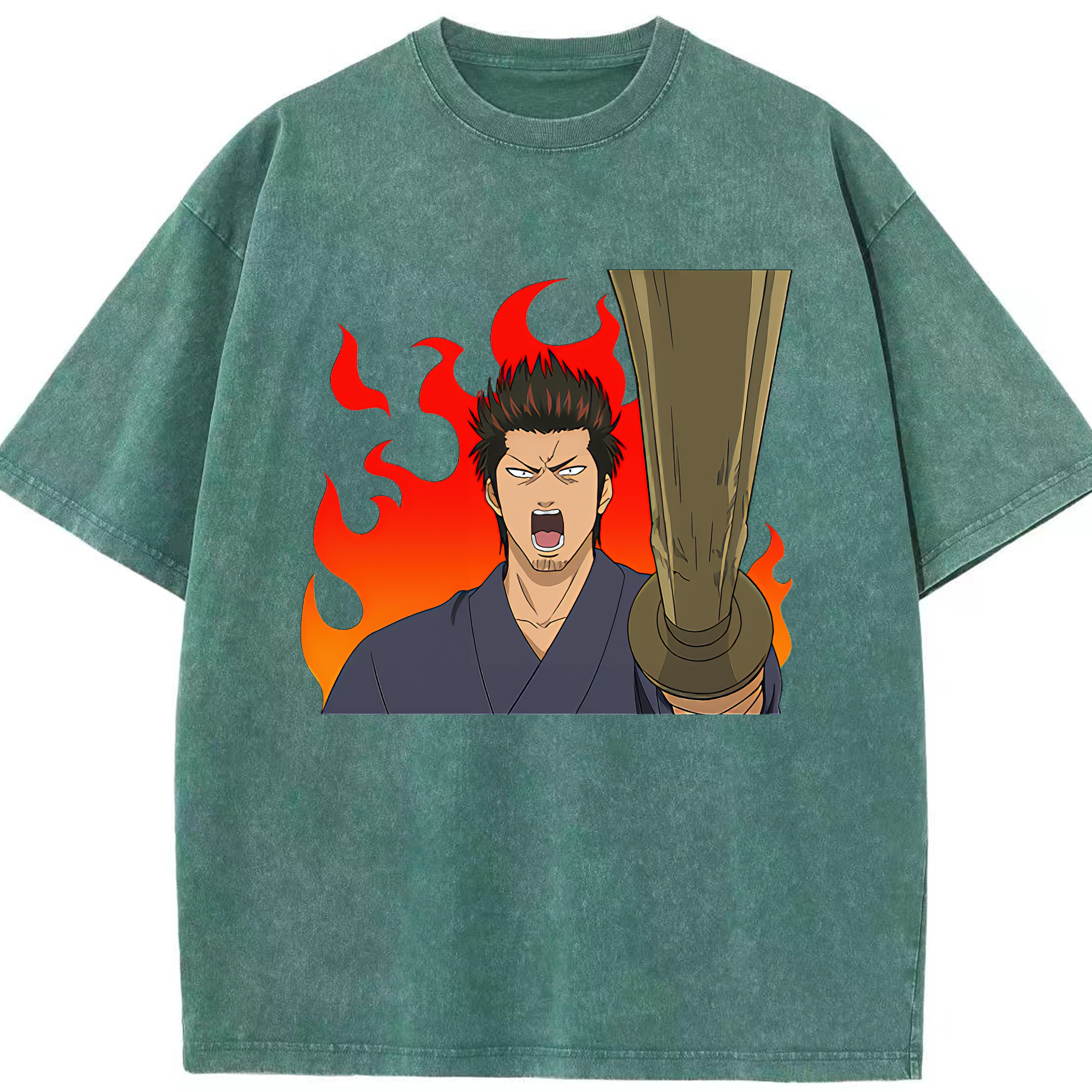（画像用） ぎんたま 坂田銀時（さかたぎんとき） 神楽 志村新八（しむら しんぱち） GINTAMA Sakata Gintoki Kagura Shimura Shinpachi 綿100% ヴィンテージ風 半袖Tシャツ（フロントプリント）